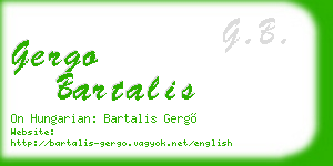 gergo bartalis business card